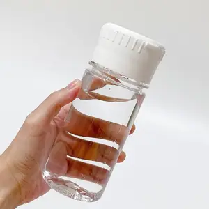 Garrafa de água Tritan com tampa para caixa de comprimidos 350ml 500ml 700ml 1L - Serviço de Impressão de Logotipo Personalizado