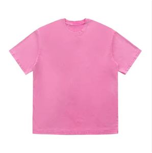 T-shirt en coton délavé à l'acide unisexe de haute qualité T-shirt à col rond décontracté et lourd avec lavage minéral OEM surdimensionné - Product Image 3
