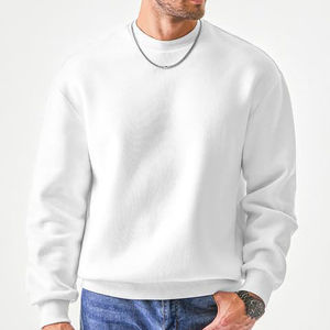 Sweat-shirt unisexe d'hiver de qualité supérieure avec logo personnalisé, 100% coton, toucher doux, broderie, nouveau style, col court, couleur unie - Product Image 2