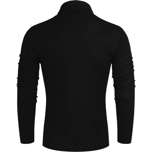 Top ventes, pull à col roulé personnalisé pour hommes, chemise d'hiver décontractée à base de tricot très élastique pour vêtements d'hiver - Product Image 3