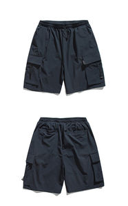 Pantalones cortos Cargo de algodón de verano para hombre, pantalones cortos transpirables informales holgados con cintura elástica para deportes al aire libre para hombre, OEM - Product Image 4