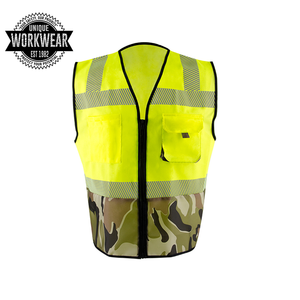Chaleco de Seguridad de Trabajo Personalizado al por Mayor, Chaleco de Alta Visibilidad Reflectante sin Mangas para Hombre - Product Image 3