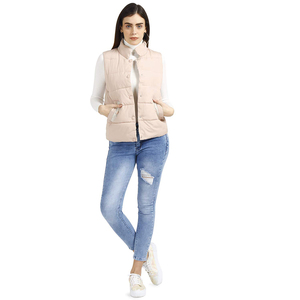 Chaleco de invierno para mujer, chaleco acolchado cálido con logotipo personalizado de alta calidad, prendas de vestir exteriores de invierno, chalecos Acolchados transpirables, diseño OEM - Product Image 4