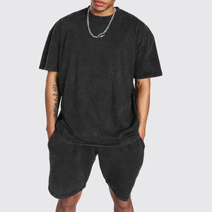 Vente en gros sur mesure Vêtements d'été pour hommes T-shirts et shorts 2 pièces Ensemble de deux shorts pour hommes Logo personnalisé Été Adultes pour hommes Ensembles de deux - Product Image 3