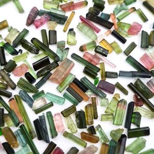 Tourmaline crayon brut 100 CT Tourmaline naturelle pierre précieuse en vrac brute, Tourmaline multicolore brute pour l'artisanat des bijoux - Product Image 2