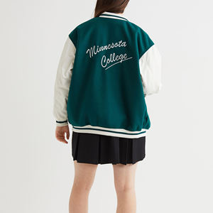 2023 nueva chaqueta de Hip Hop Letterman totalmente personalizada bordado universitario ropa informal impermeable chaqueta de Bombardero a prueba de viento - Product Image 6