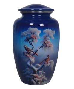 Urna moderna de estilo americano para adultos, imagen brillante, urna funeraria de cremación de Metal alternativa para cenizas humanas - Product Image 5