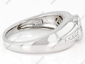 1.40 Carat Moissanite <b>Men's</b> <b>Ring</b> Oval Cut D Color VVS1 Clarity Wedding Engagement Jewelry With Ruby & Diamond Inlay Setting - Product Image 3