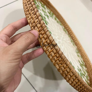 Natural Woven Rattan Modern Premium Quality Artisan Made Elegant Serving & Storage Tray <b>Home</b> <b>Decor</b> Tradebyd - Product Image 4