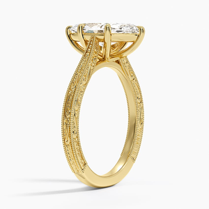 Timeless 10K Gold Engagement <b>Ring</b> with Lab Grown Marquise Diamond Radiant Symmetry for Weddings and Parties <b>Fine</b> <b>Rings</b> - Product Image 3