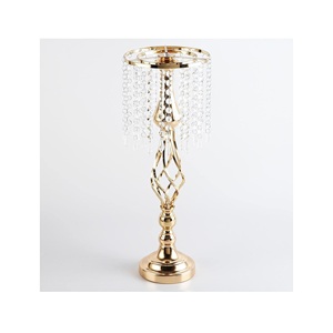 Portavelas de Cristal Dorado de Lujo con Cuentas y Diamantes de Imitación, Ecológico, Hecho a Mano, Decorativo Navideño, Color Dorado, Logotipo Personalizado - Product Image 5