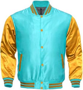 Veste universitaire en satin pour hommes pour le baseball saison d'hiver Letterman Satin CollegeBaseballjacket pour hommes vente en gros - Product Image 4