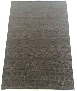 Alfombra personalizable Dhurry de yute negro hecha a mano directa de fábrica, tejido antideslizante de alta calidad para hoteles domésticos y TODOS los usos domésticos - Product Image 1