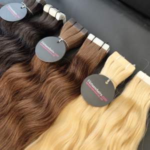 100% Vierge Vietnamien Remy Cheveux Double Trame Bande-In Naturel Blonde Style Droit Brut Non Transformé Extensions de Cheveux Humains - Product Image 3