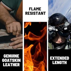 ถุงมือนักบิน Nomex สำหรับนักบินยุทธวิธี สีแทน ดำ และเขียวเซจ สำหรับอุปกรณ์ป้องกันตัว - Product Image 5