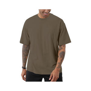 Camiseta extragrande a la moda para hombre, camisetas atléticas de cuello redondo, Camiseta básica de algodón de manga corta Premium suave informal - Product Image 4