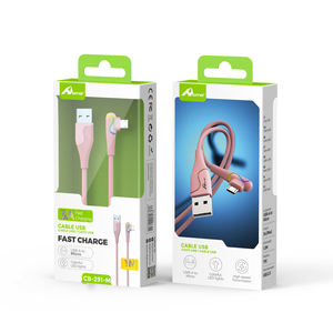 3A Carga rápida USB a Micro Cable 1M Cobre puro y aleación de aluminio ROSA para Android 2M Longitud del cable - Product Image 1