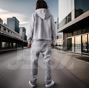 Conjunto Deportivo de Alta Calidad 100% Algodón, Lavado Ácido Personalizado, Pantalones Deportivos Transpirables, Conjunto de Jogger Unisex para Fitness, Adultos, Talla Grande, Invierno - Product Image 2