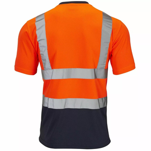 T-shirt de sécurité réfléchissant haute visibilité personnalisé votre logo T-shirt de sécurité à manches courtes de protection à vendre - Product Image 2