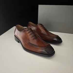 Nouvelles chaussures en cuir formelles pour hommes - style britannique rétro - chaussures de bureau - chaussures Oxford derby pour gentleman - Product Image 2