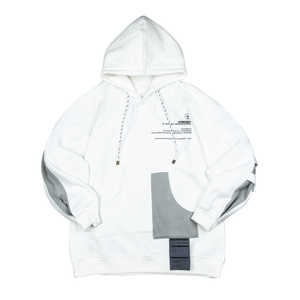 Killwinner Sudadera con capucha de tendencia de gran tamaño Europa y América Calle Casual Algodón Contraste Color Costura Sudaderas con capucha originales - Product Image 2