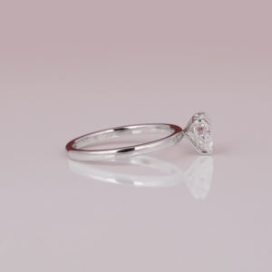 Elegante anillo de bodas de oro sólido de 18 quilates, solitario de moda, ajuste de bisel en forma de corazón, Diamante clásico creado en laboratorio, oro sólido IGI - Product Image 6