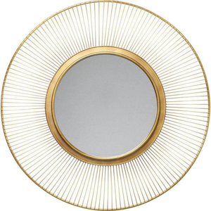 Medium Size Brass Metal Frame Durable <b>Wall</b> <b>Mirror</b> for Hanging With <b>Gold</b> Color Home and Living Room Area Decoration - Product Image 1