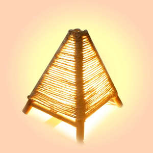 Lampe en bambou de haute qualité faite à la main Style rétro durable MEILLEURE VENTE Éclairage écologique 2025 - Product Image 2