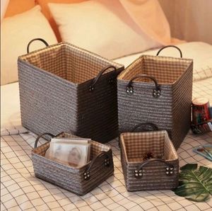 Cesta de almacenamiento de ratán marrón oscuro espaciosa con acabado natural perfecto para el hogar y utensilios de cocina almacenamiento de alimentos - Product Image 5