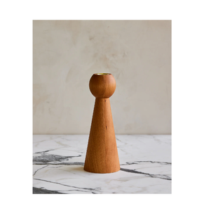 Portavelas de madera y portavelas de restaurantes Portavelas marrón Portavelas para artículos decorativos de mesa - Product Image 2