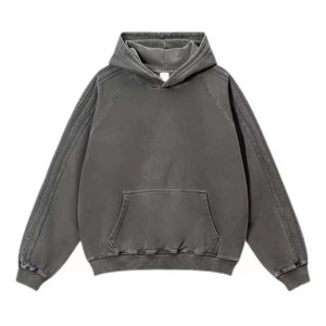 Prix de gros, sweat-shirt pour homme, style délavé, motif vintage, sweat-shirt oversize avec logo personnalisé - Product Image 4
