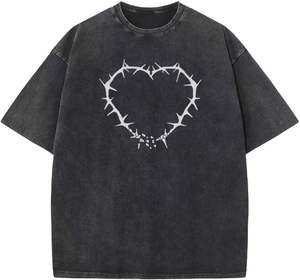 T-shirt ample pour homme, de qualité supérieure, en coton, style streetwear, coupe oversize, résistant au vent, imprimé, 320g, confortable, décontracté, mode moderne - Product Image 2