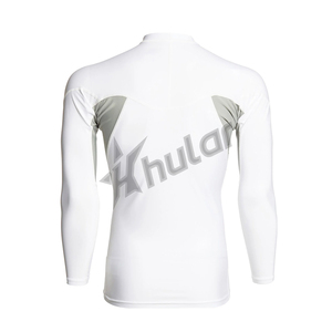 เสื้อแรชการ์ดแบบสั่งทำขายส่ง แขนยาว ป้องกันรังสียูวี ป้องกันแบคทีเรีย เป็นมิตรกับสิ่งแวดล้อม ผลิตจากผ้าสแปนเด็กซ์/โพลีเอสเตอร์ ระบายอากาศได้ดี แห้งเร็ว น้ำหนัก 180 กรัม - Product Image 4
