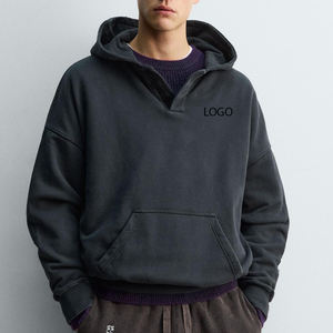 Impression de logo personnalisée de haute qualité sur les sweats à capuche pour hommes, coupe ample, respirant, sweats à capuche OEM pour hommes, designs et tenues tendance 2026 - Product Image 1