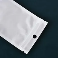 Sac en plastique HDPE transparent, imperméable et recyclable avec fermeture éclair pour l'emballage de coques de téléphone portable et le stockage d'aliments/farine