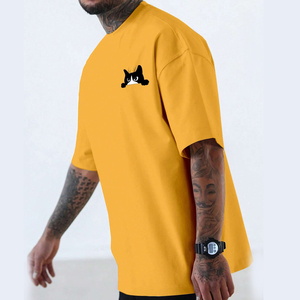 Camisetas de hombre de diseño personalizado-algodón/hilo de bambú teñido de manga corta Anti-Pilling y transpirable precio bajo recién llegado Etiqueta Privada - Product Image 5