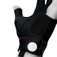 Guantes de Billar Personalizables de 3 Dedos, Transpirables, Antideslizantes, de Nailon/Poliéster, con Protección UV, Cierre de Gancho y Bucle, con Logotipo Personalizado