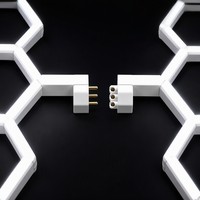 Lampe de garage hexagonale LED 300W sans ombre, haute fidélité des couleurs CRI Ra>90, modulaire, pour atelier, plafonnier