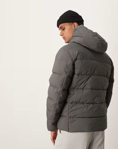 New Arrival Men's <b>Warm</b> Winter Shiny Quilted Puffer <b>Jacket</b> Windbreaker <b>Waterproof</b> Winter <b>Jacket</b> Padded Thick Black Hooded <b>Jackets</b> - Product Image 2