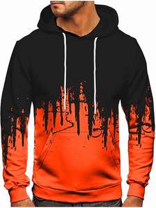 Sweat à capuche en polaire pour hommes Pull à manches longues avec dégradé de couleur pour hommes Tops Blouse Hoodies Pullover Sports industry - Product Image 4