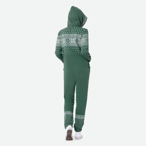RINT-etail y kets mbroidered OGO 50% Polyester 50% ottotton IDE ocockets con PPER ipper losure nisex Reen lpine Jumpsuit - Product Image 4