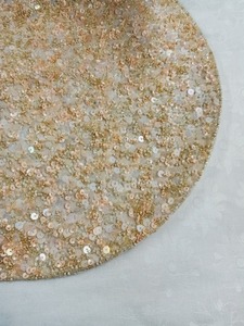 Mantel Individual Bordado con Cuentas, Mantel Individual con Lentejuelas Hecho a Mano en India - Product Image 4