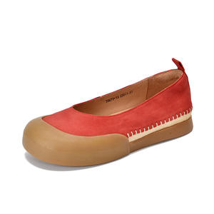 รองเท้าหนังแท้สำหรับผู้หญิง สวมใส่สบาย เหมาะสำหรับลำลองและทำงาน  แบบสวม  รองเท้าโลฟเฟอร์ รองเท้าอ็อกซ์ฟอร์ด และรองเท้าบัลเลต์แฟลต - Product Image 4