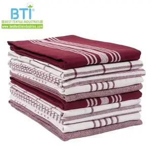 Bon marché Prix de gros personnalisé fil teint torchon de cuisine serviettes serviettes de thé serviettes de nettoyage en tissu