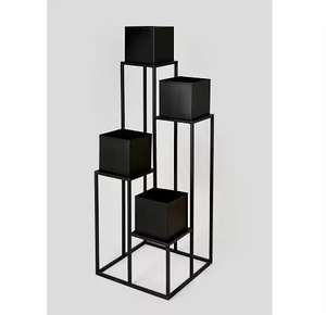 Soporte de maceta de metal de tamaño pequeño para decoración cestas de flores decorativas y jardineras Flor de metal colorida/maceta verde - Product Image 6