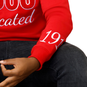 HBCU-Sudadera de chenilla con cuello redondo rojo granate 500GSM algodón cálido invierno fraternidad griega KAP ropa personalizada - Product Image 5