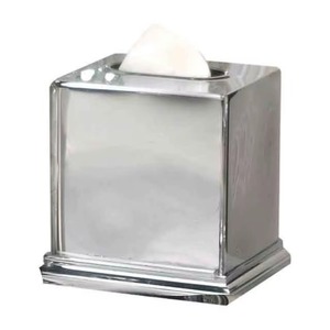 Boîte à mouchoirs en acier inoxydable fabriquée à la main, style moderne, écologique, élégante, pour la décoration de table de mariage, magnifiquement conçue, exportateurs indiens - Product Image 2