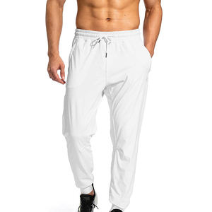 Pantalones Deportivos Blancos de Alta Calidad para Hombre, Cintura Media, Cómodos, para Correr, con Logotipo Personalizado - Product Image 1