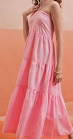 Mode été personnalisé licou cou robe pour femmes à plusieurs niveaux Maxi robe dame élégante décontractée femme robe fabriquée en Inde