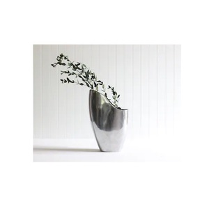 Florero de aluminio de lujo para decoración del hogar, artículo de diseño único, pulido de plata con niquelado, precio barato, nuevo - Product Image 1